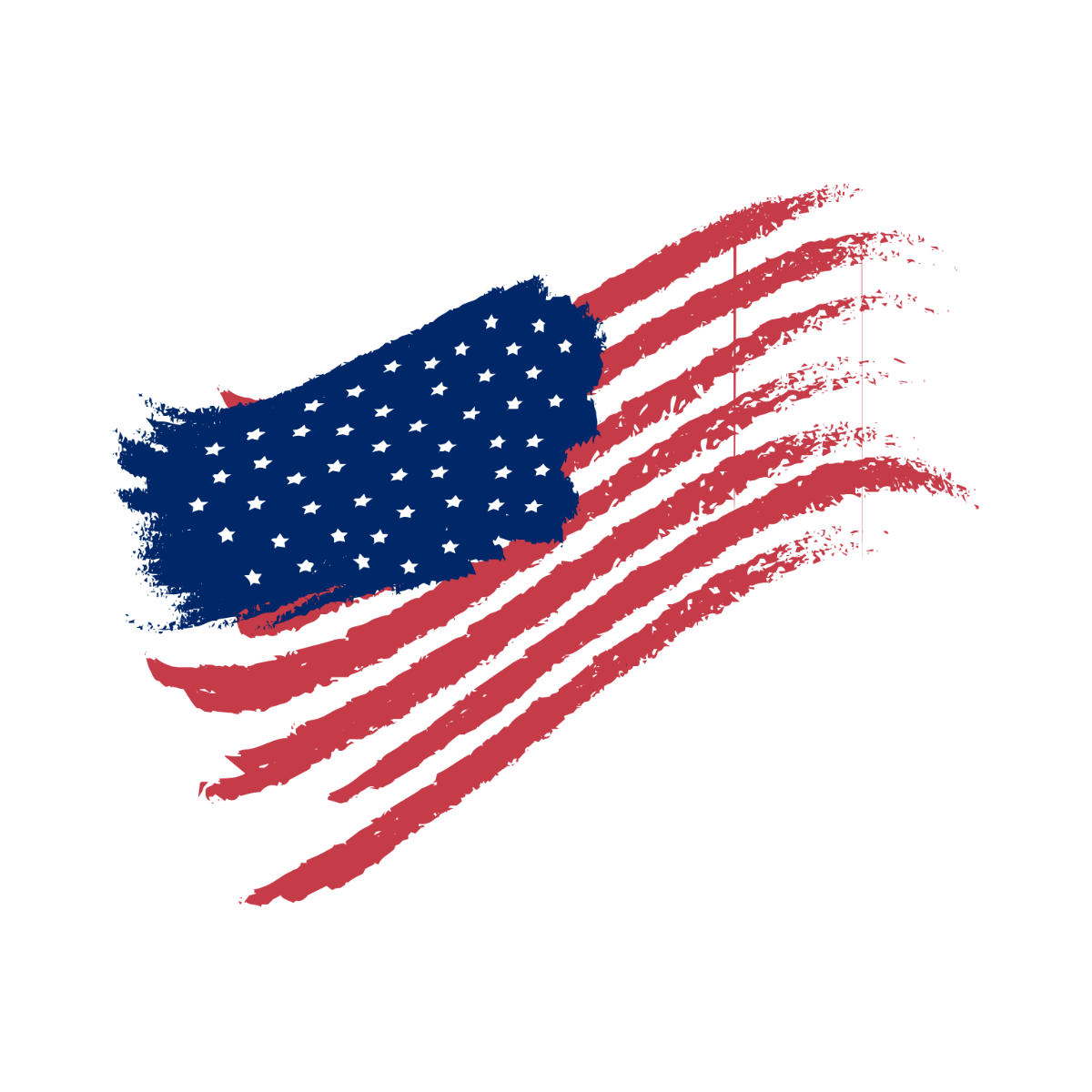 Abstract American Flag Vector Template