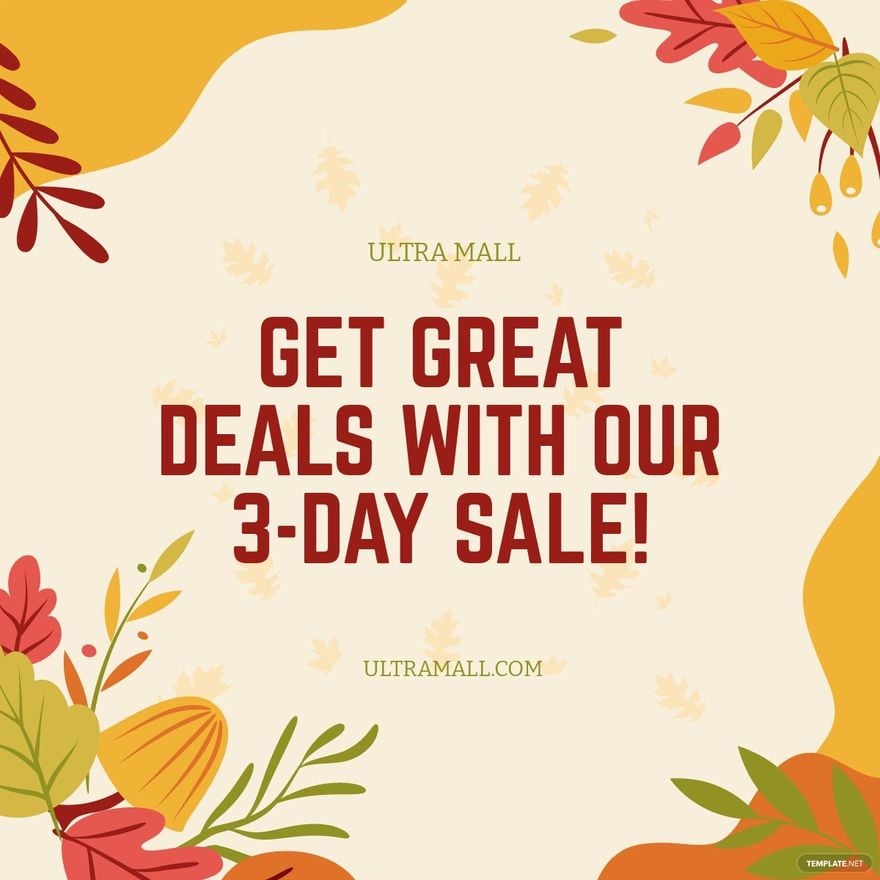 Free Fall/Autumn Sale Promotion Linkedin Post Template