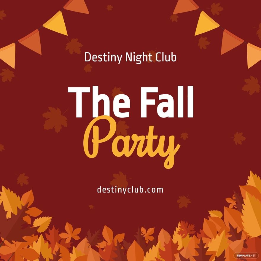 Fall Party Instagram Post Template