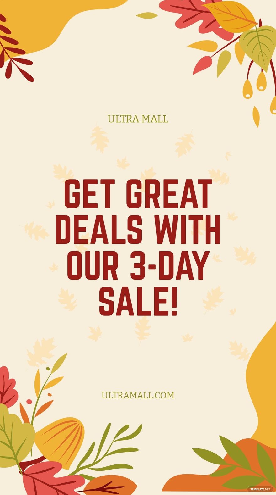 Fall/Autumn Sale Promotion Whatsapp Post Template