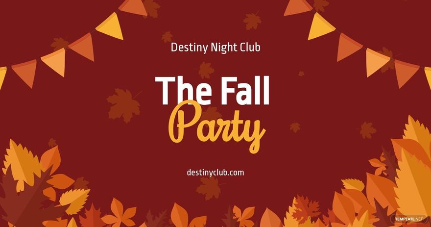 Fall Party Facebook Post Template