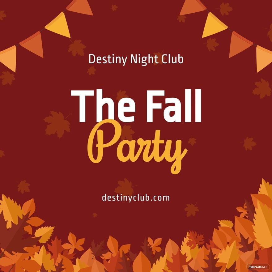Fall Party Linkedin Post Template