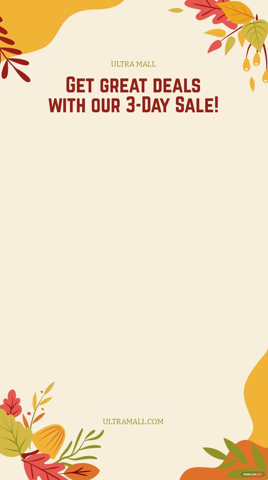 Free  Fall/Autumn Sale Promotion Snapchat Geofilter Template