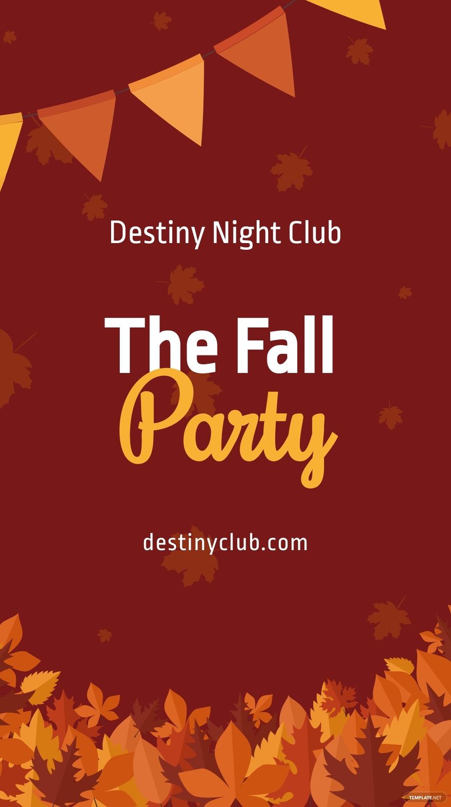 Fall Party Whatsapp Post Template