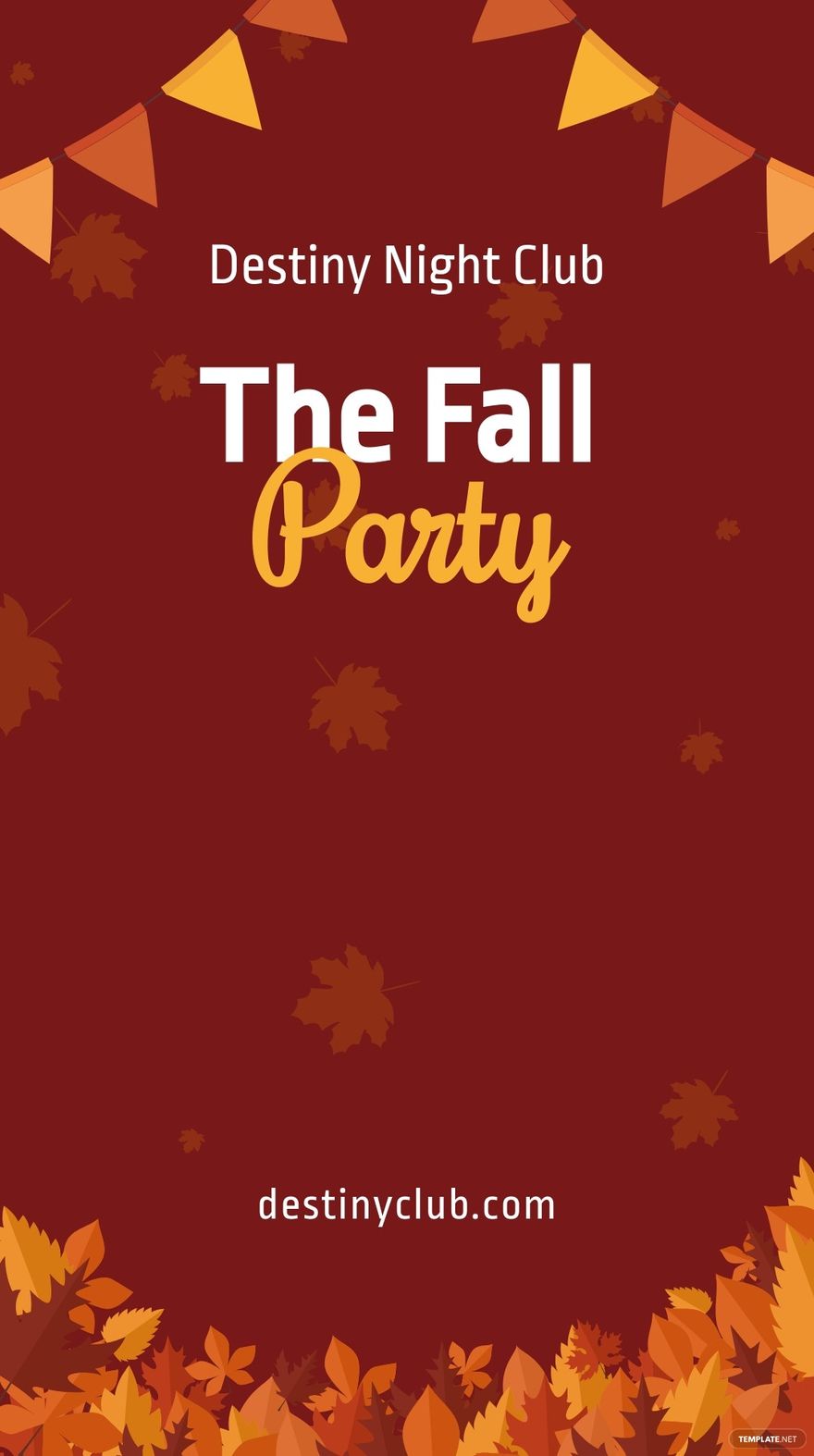 Fall Party Snapchat Geofilter Template