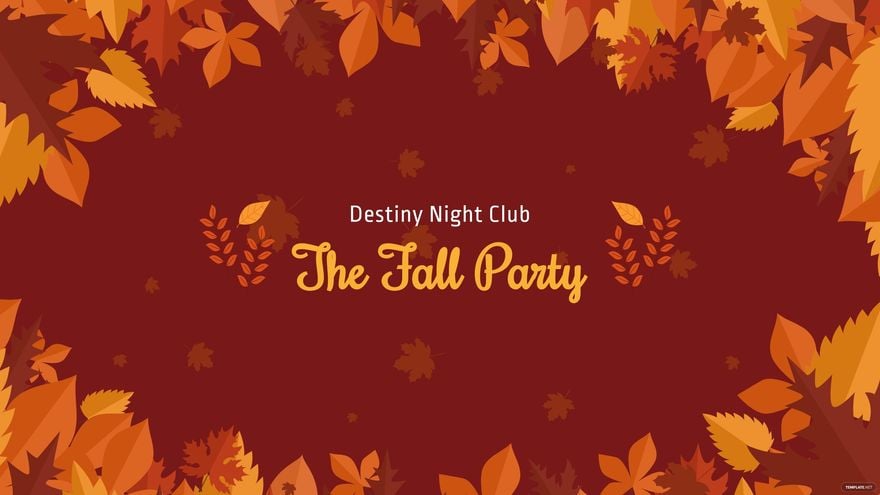 Fall Party Youtube Banner Template