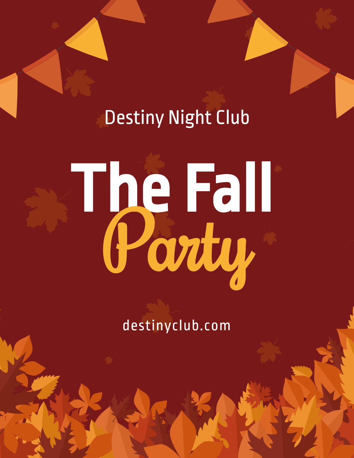 Fall Party Flyer Template