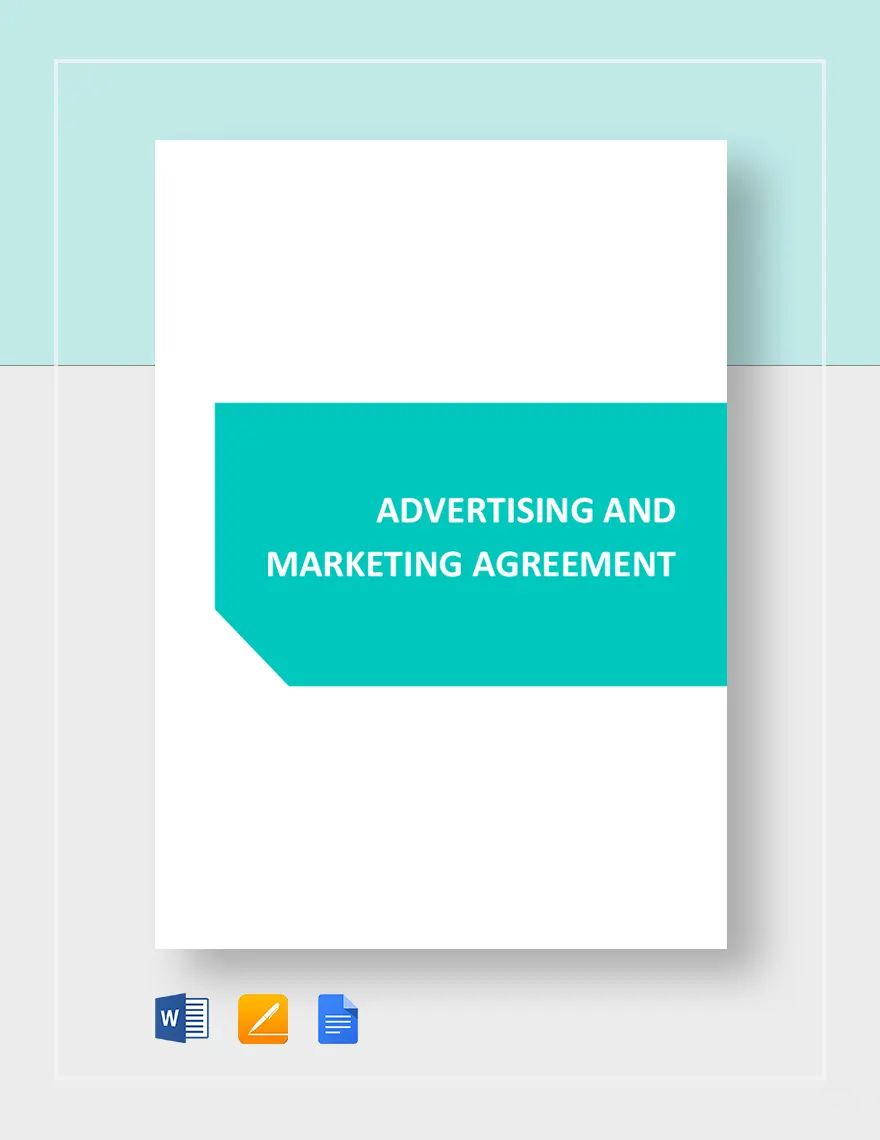 Advertising and Marketing Agreement Template