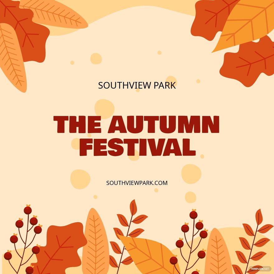 Fall/Autumn Festival Linkedin Post Template