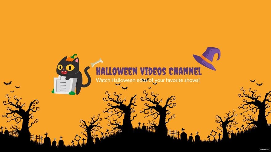 Free Halloween Youtube Banner Template