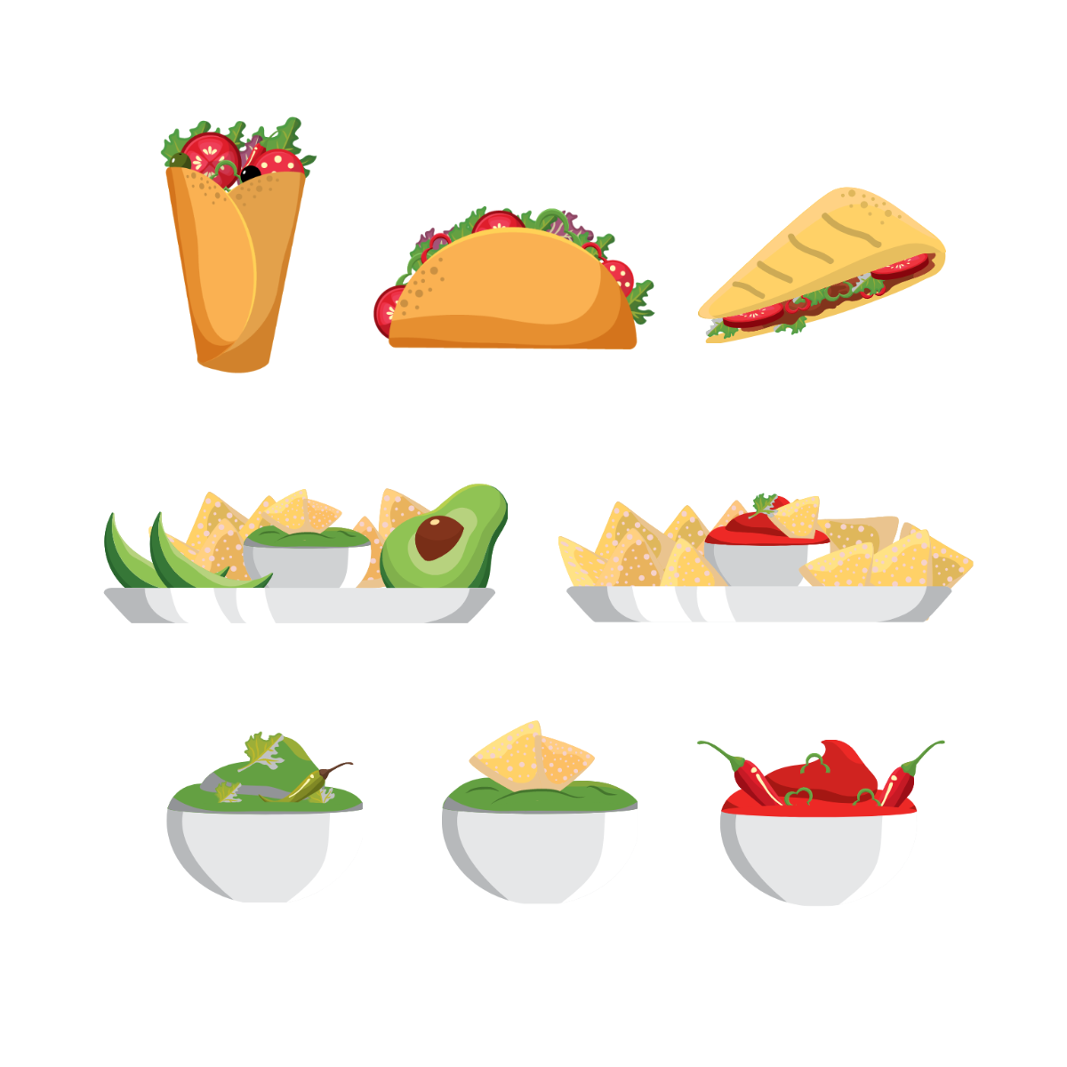 Free Mexican Food Vector Template