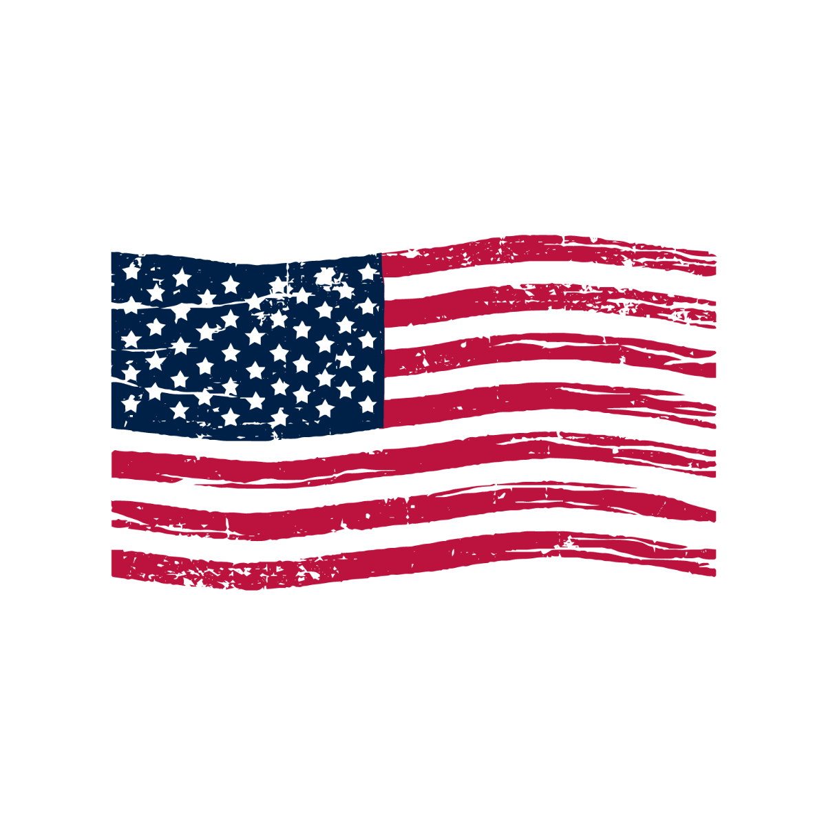 Distressed American Flag Vector Template