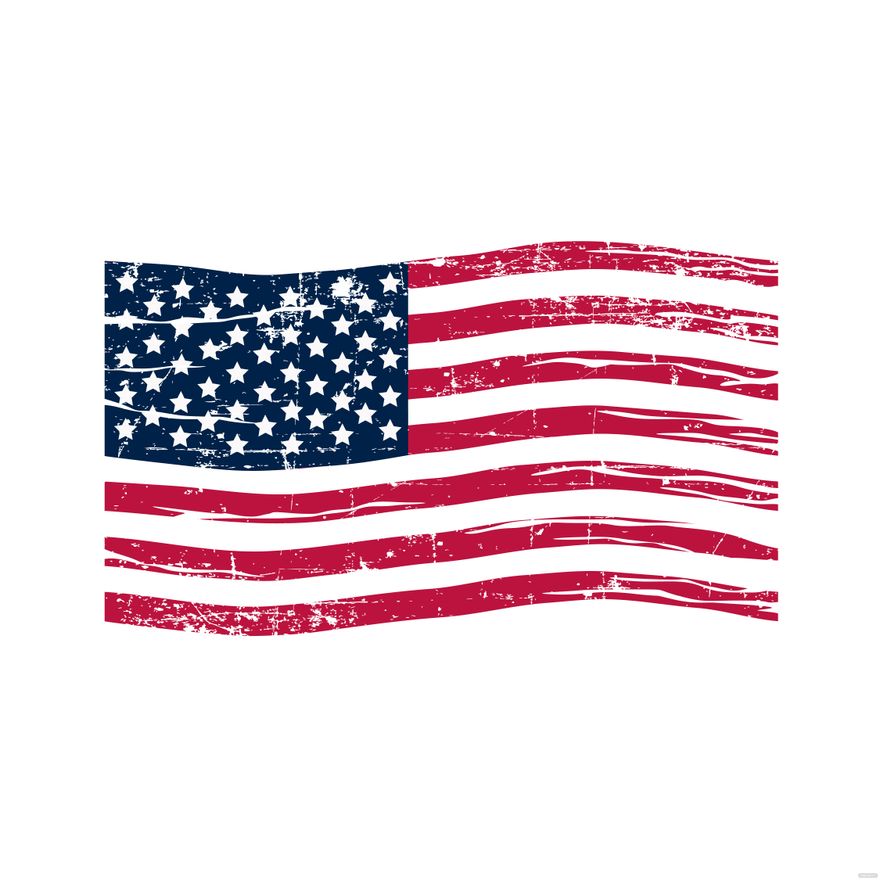 Free Distressed American Flag Vector