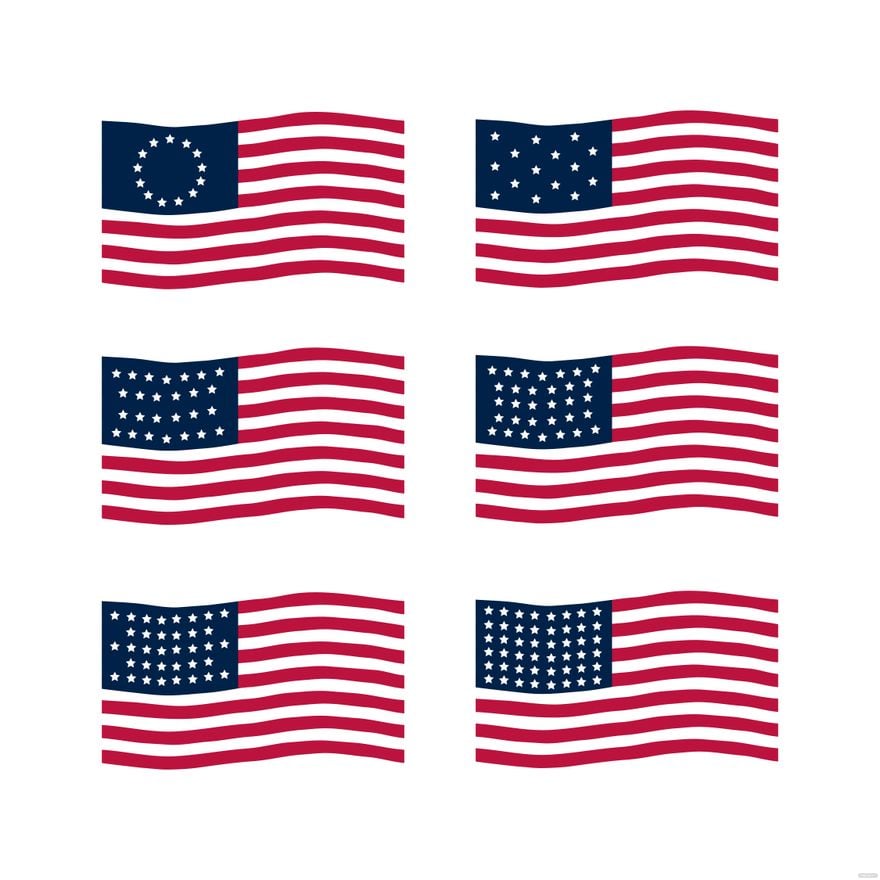 Old American Flag Vector in Illustrator, EPS, SVG, JPG, PNG