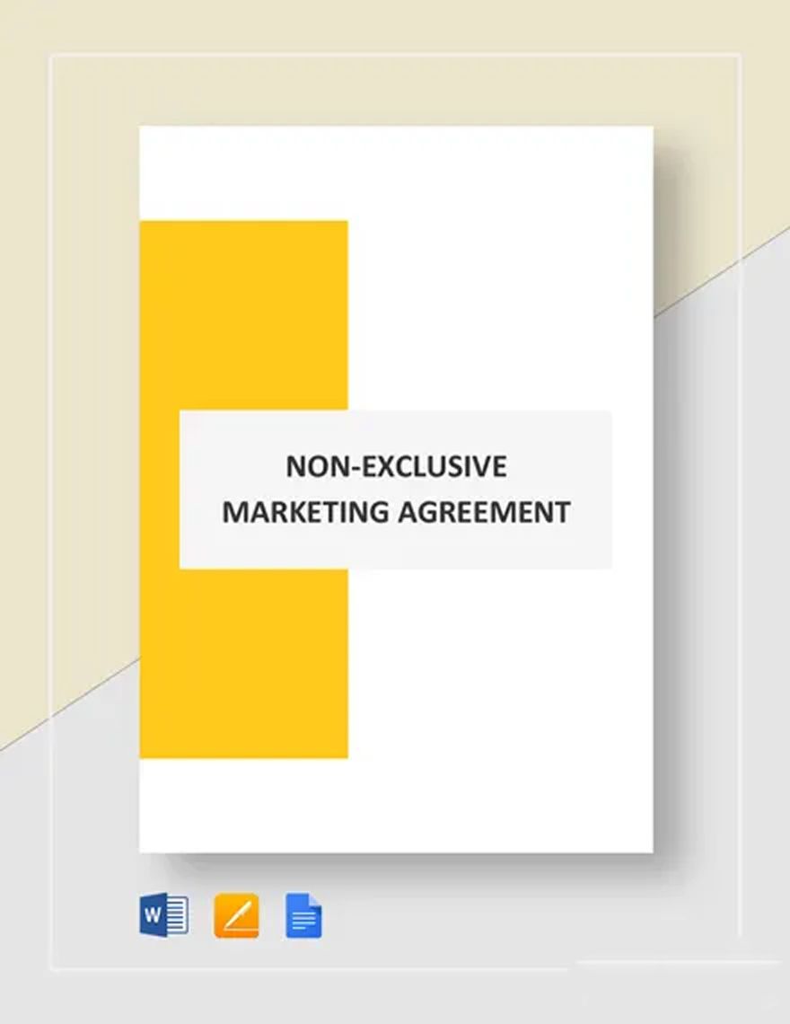 Non-Exclusive Marketing Agreement Template
