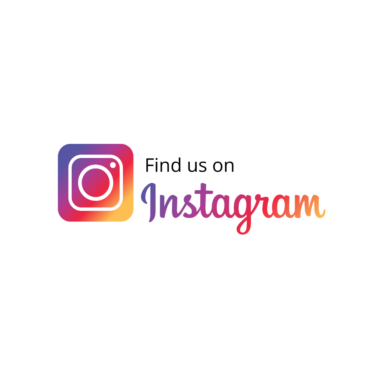 Find Us On Instagram Vector Template