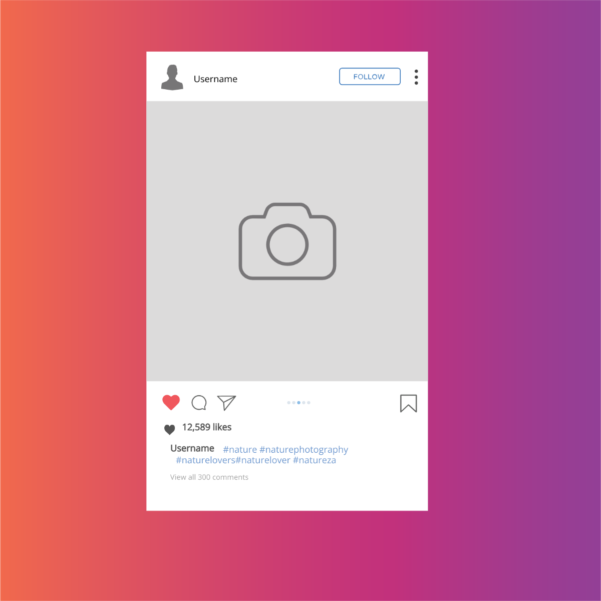 Instagram Photo Frame Vector Template