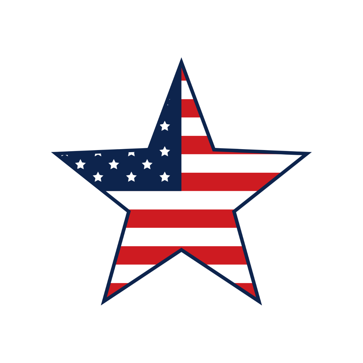 American Flag Star Vector Template - Edit Online & Download