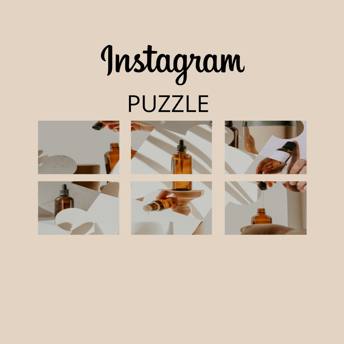 Instagram Puzzle Vector Template