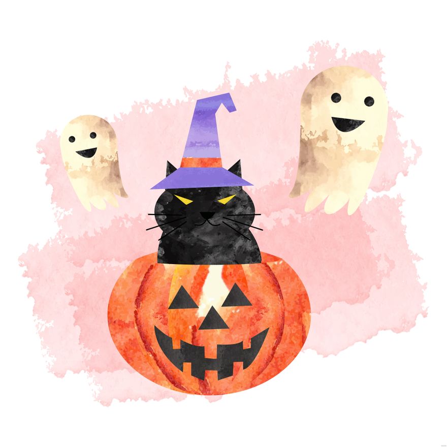 Free Halloween Watercolor Illustration