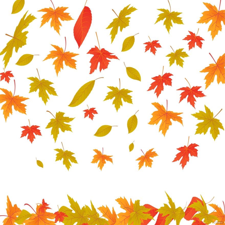 Bright Falling Leaves Vector