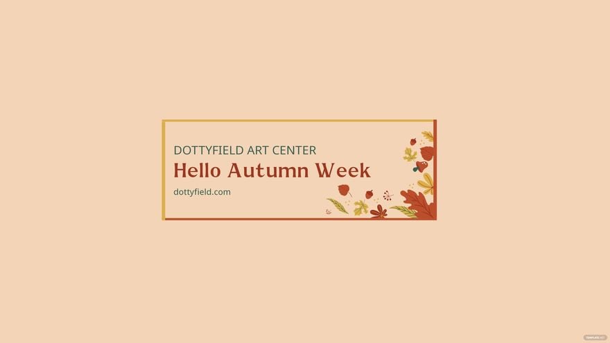Free Hello Autumn Youtube Banner Template