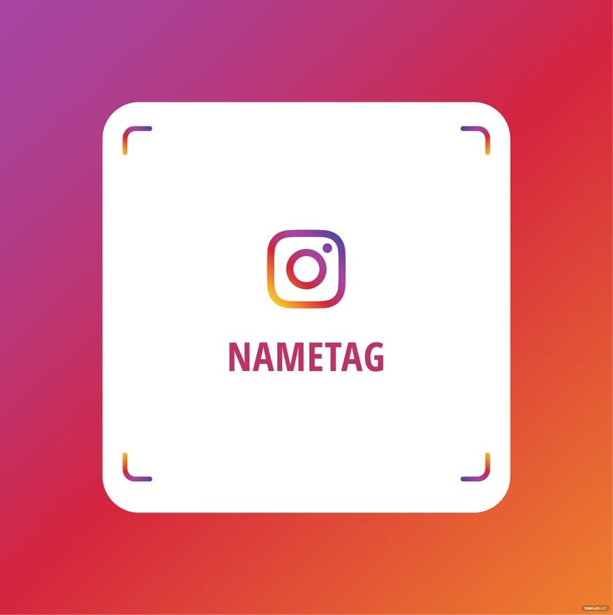 Instagram Name Tag Vector