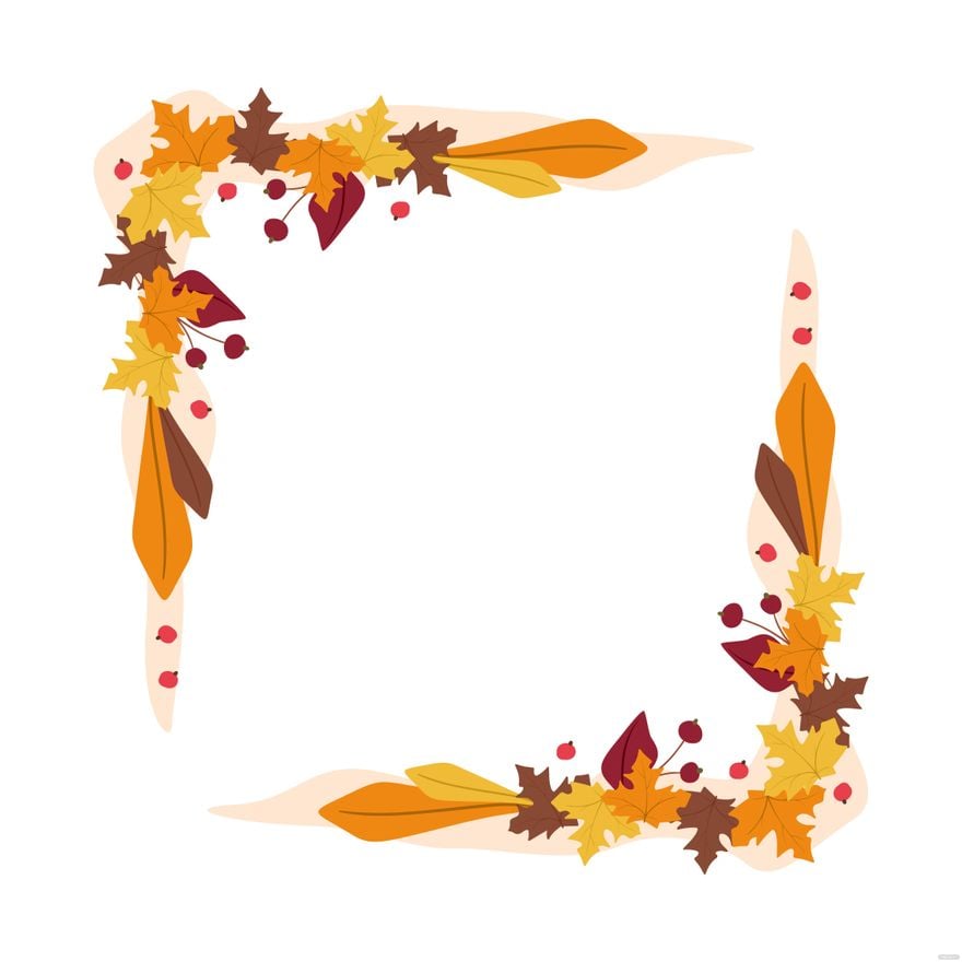 Free Autumn Leaves Frame Vector