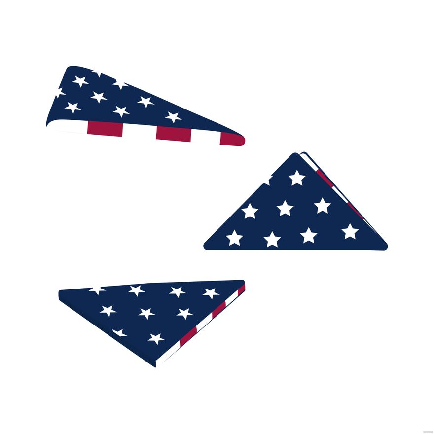 Free USA Folded Flag Vector