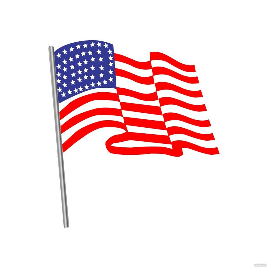 Free Waving American Flag Vector