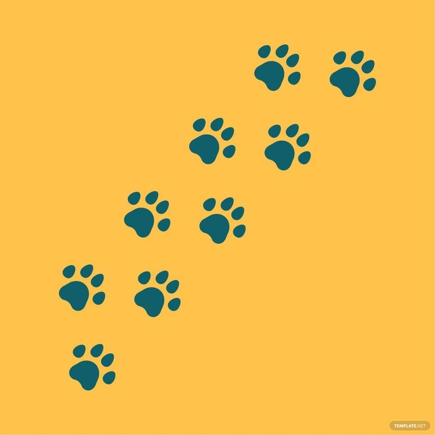 Dog Paw Tracks Vector