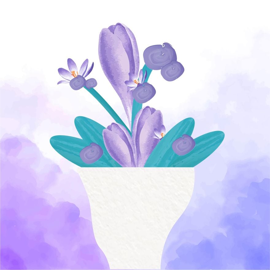 Free Orchid Watercolor Illustration