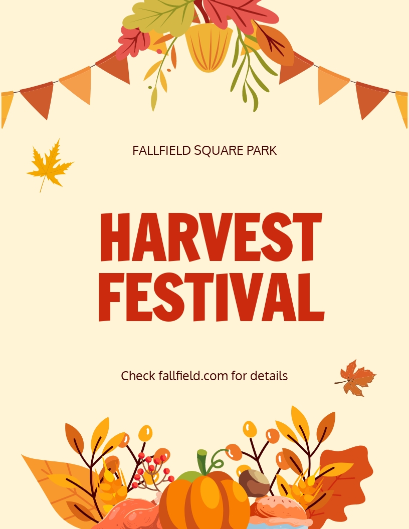 Fall Harvest Flyer Template in Word, Publisher, Google Docs, Pages, PSD - Download | Template.net