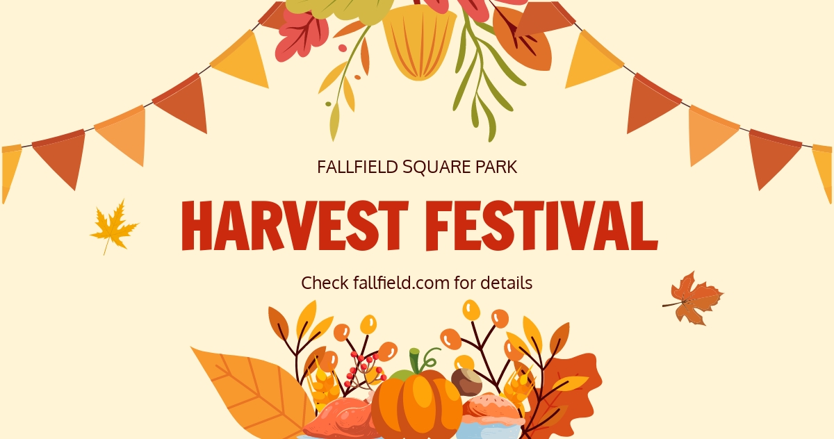 Free Fall Harvest Facebook Post Template