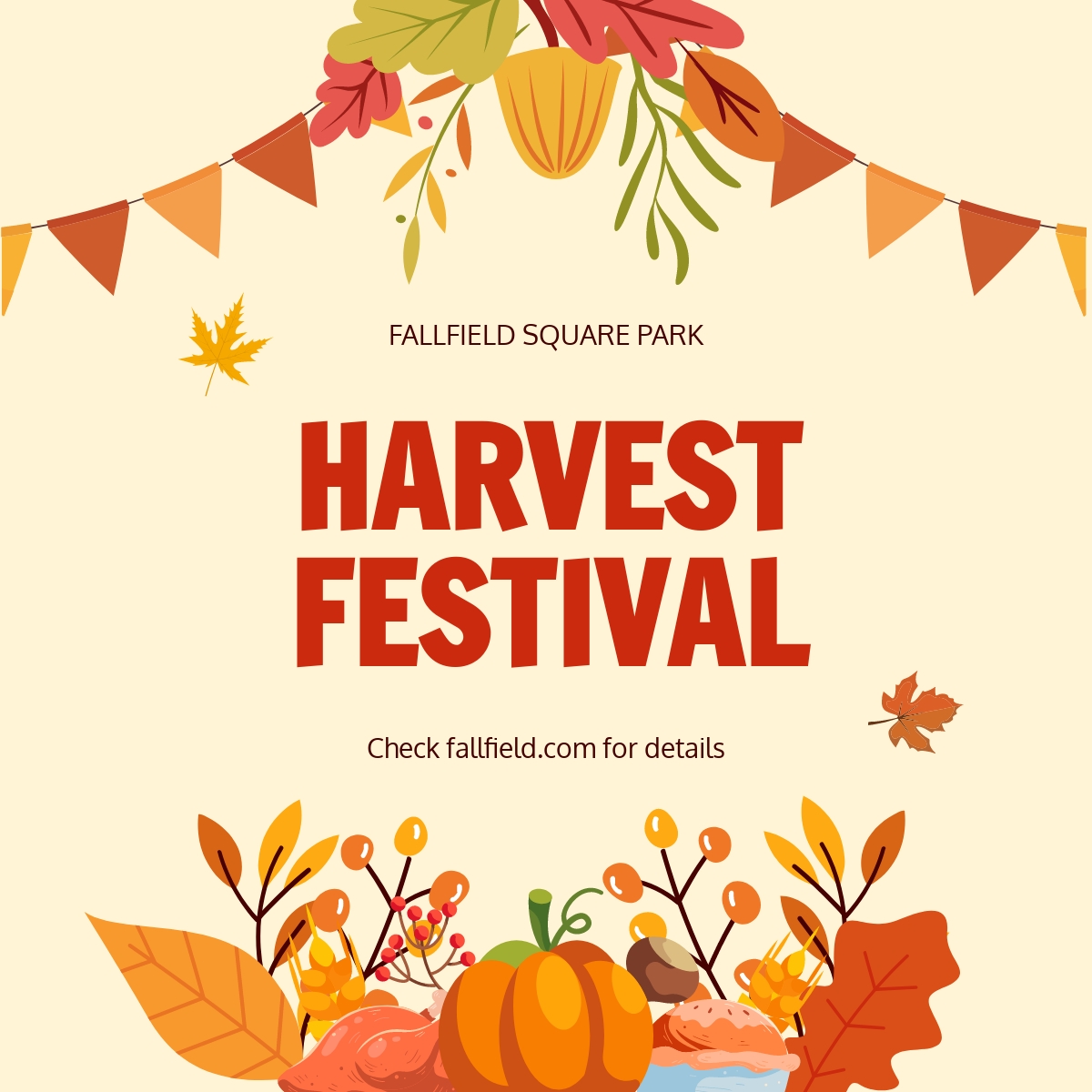 Free Fall Harvest Linkedin Post Template