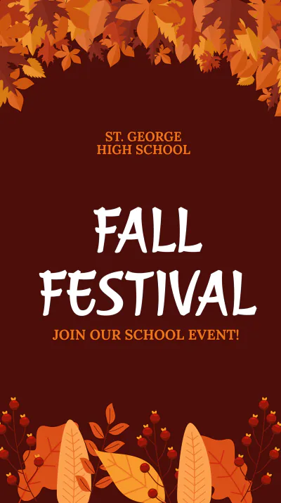 Free Fall/Autumn Event Instagram Story Template to Edit Online