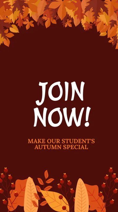 Free Fall/Autumn Event Instagram Story Template to Edit Online