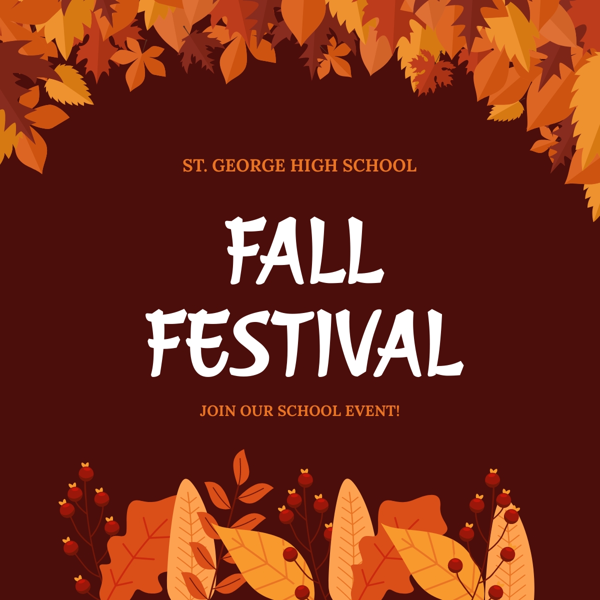 Free Fall/Autumn Event Linkedin Post Template