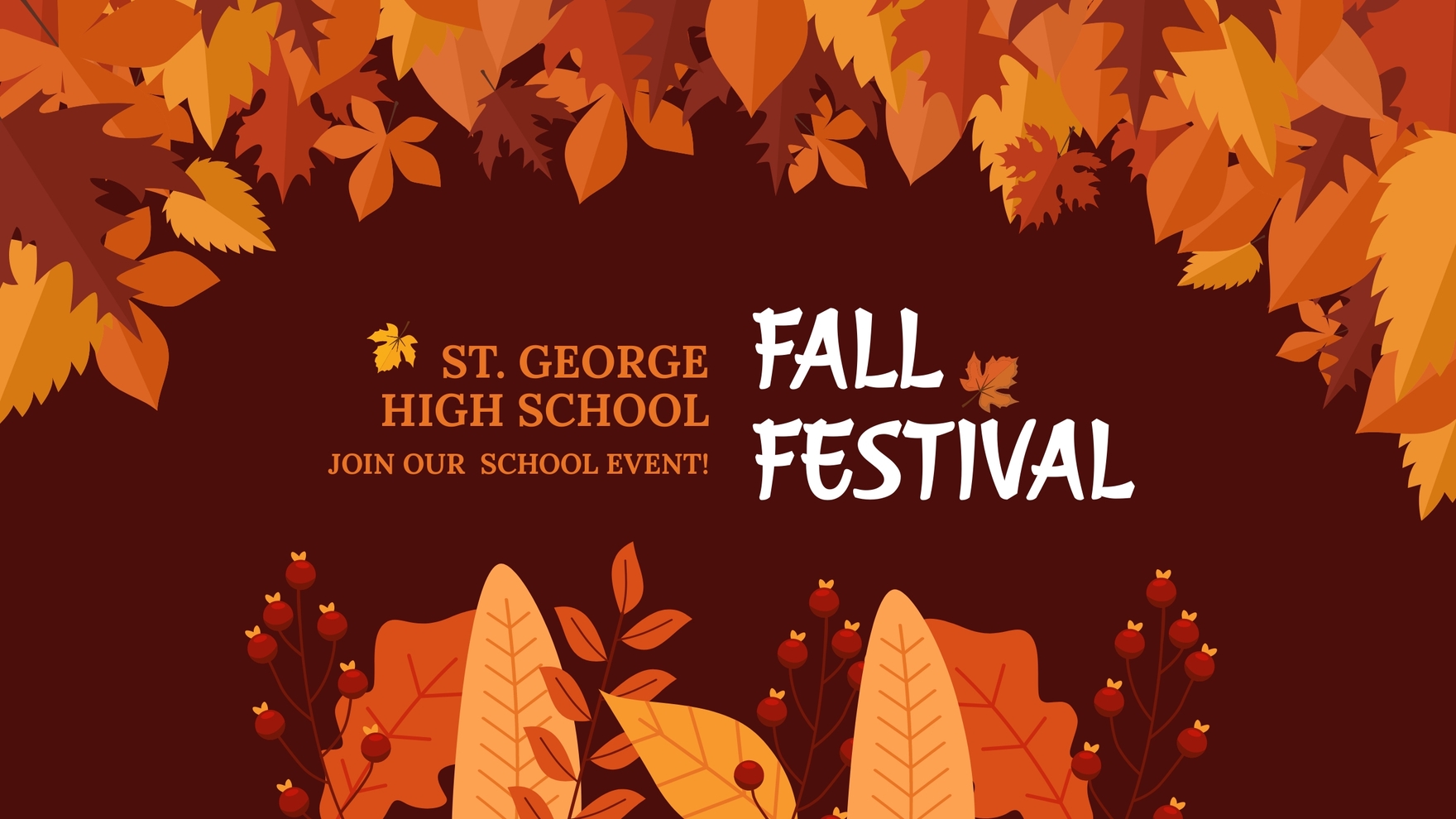 Free Fall/Autumn Event Youtube Banner Template