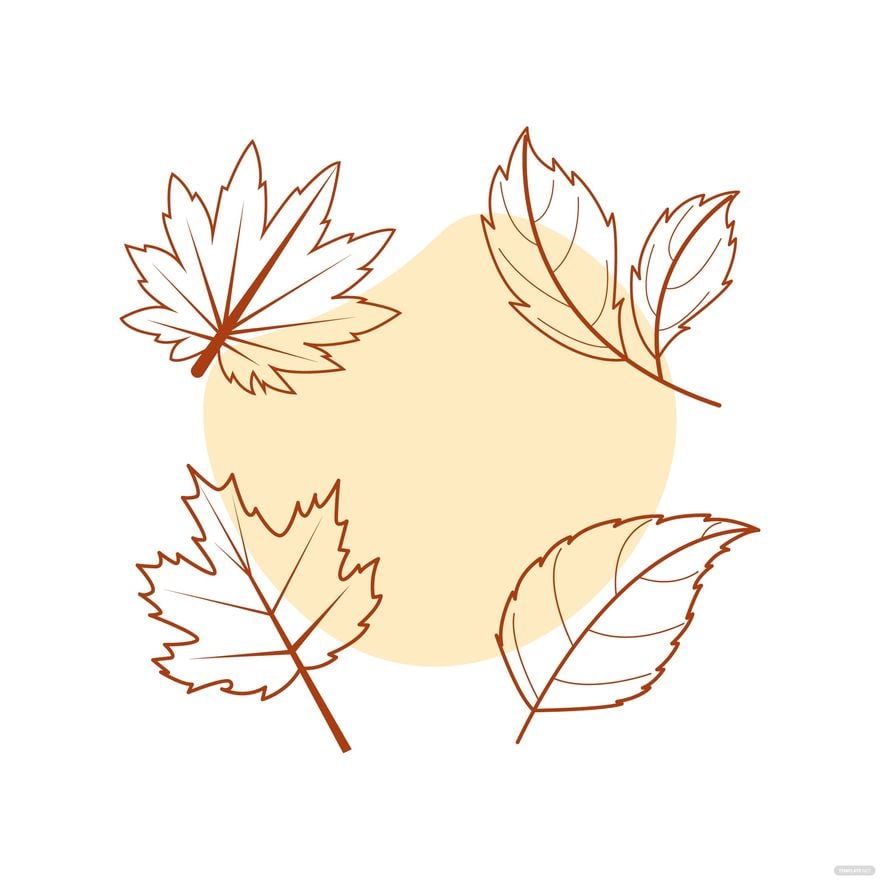 Free Fall Leaves Outline Vector
