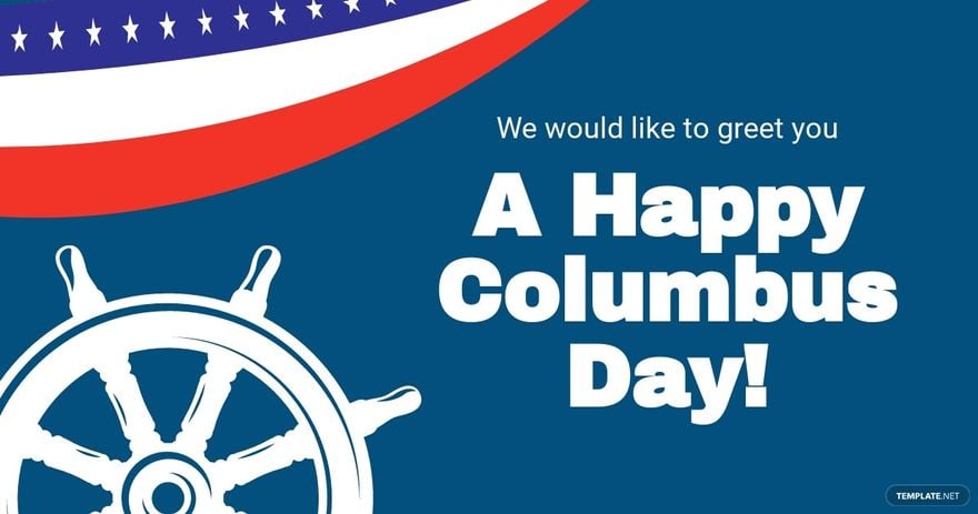 Happy Columbus Day Facebook Post Template