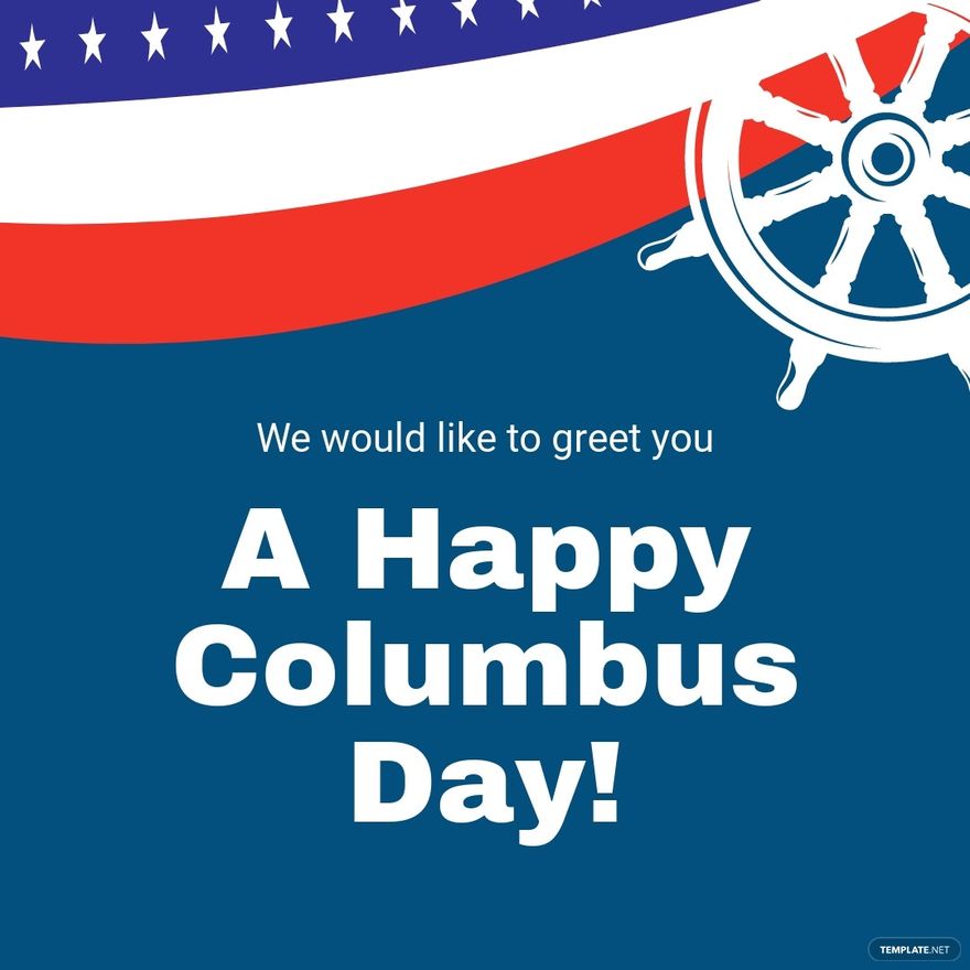 Happy Columbus Day Instagram Post Template