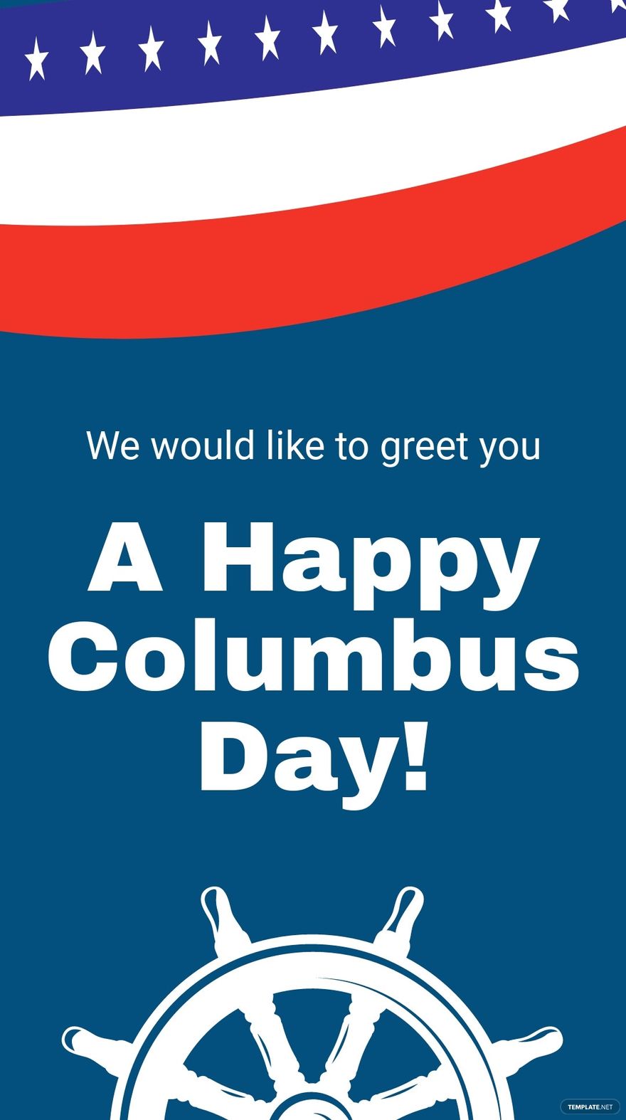 Happy Columbus Day Whatsapp Post Template