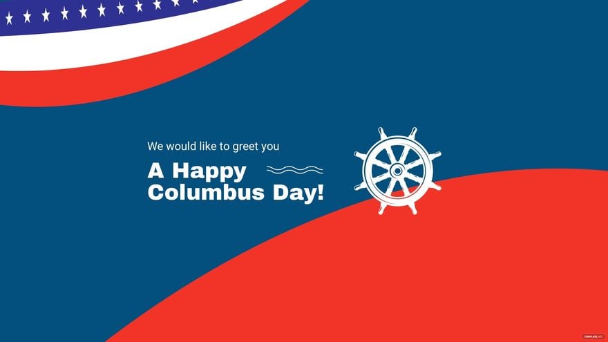 Happy Columbus Day Youtube Banner Template