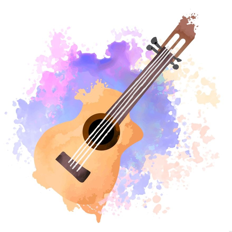 Free Music Watercolor Illustration in Illustrator, EPS, SVG, JPG, PNG