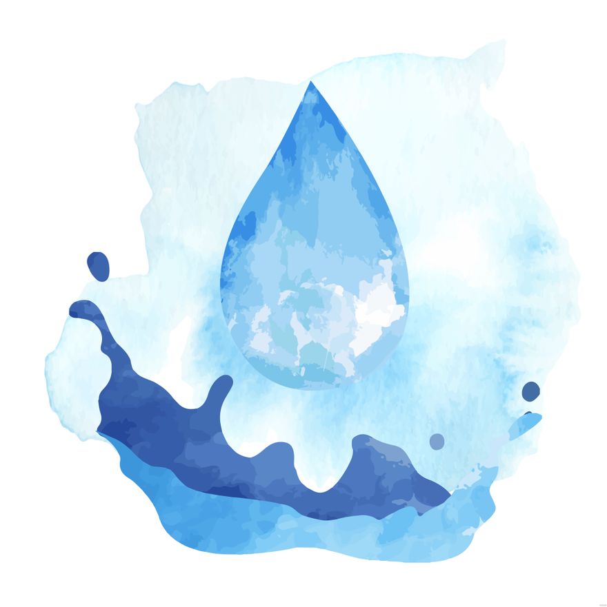 Watercolor Water Illustration in Illustrator, SVG, JPG, EPS, PNG - Download | Template.net