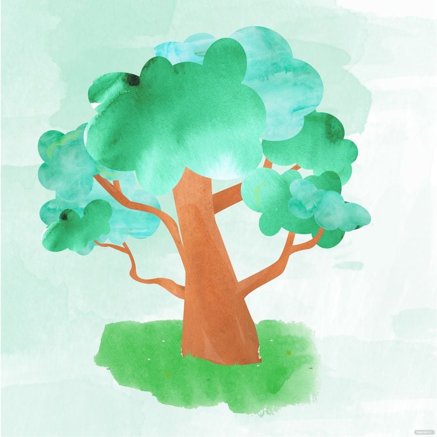 Watercolor Tree/Plant Vector