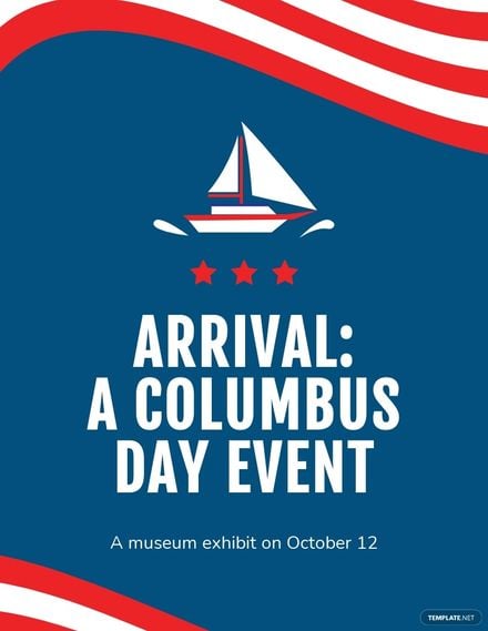 Free Columbus Day Event Flyer Template