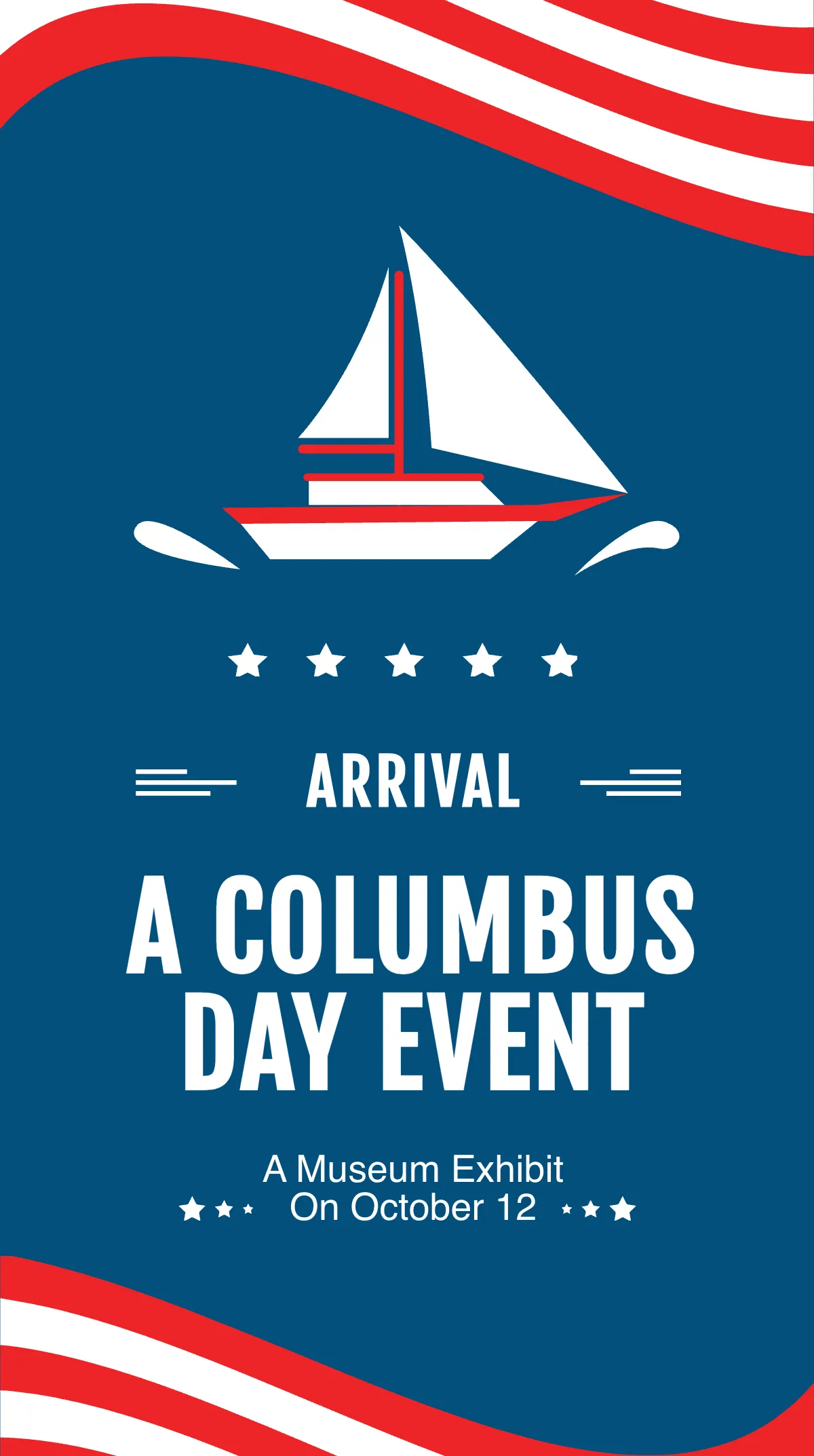 Free Columbus Day Event Instagram Story Template to Edit Online