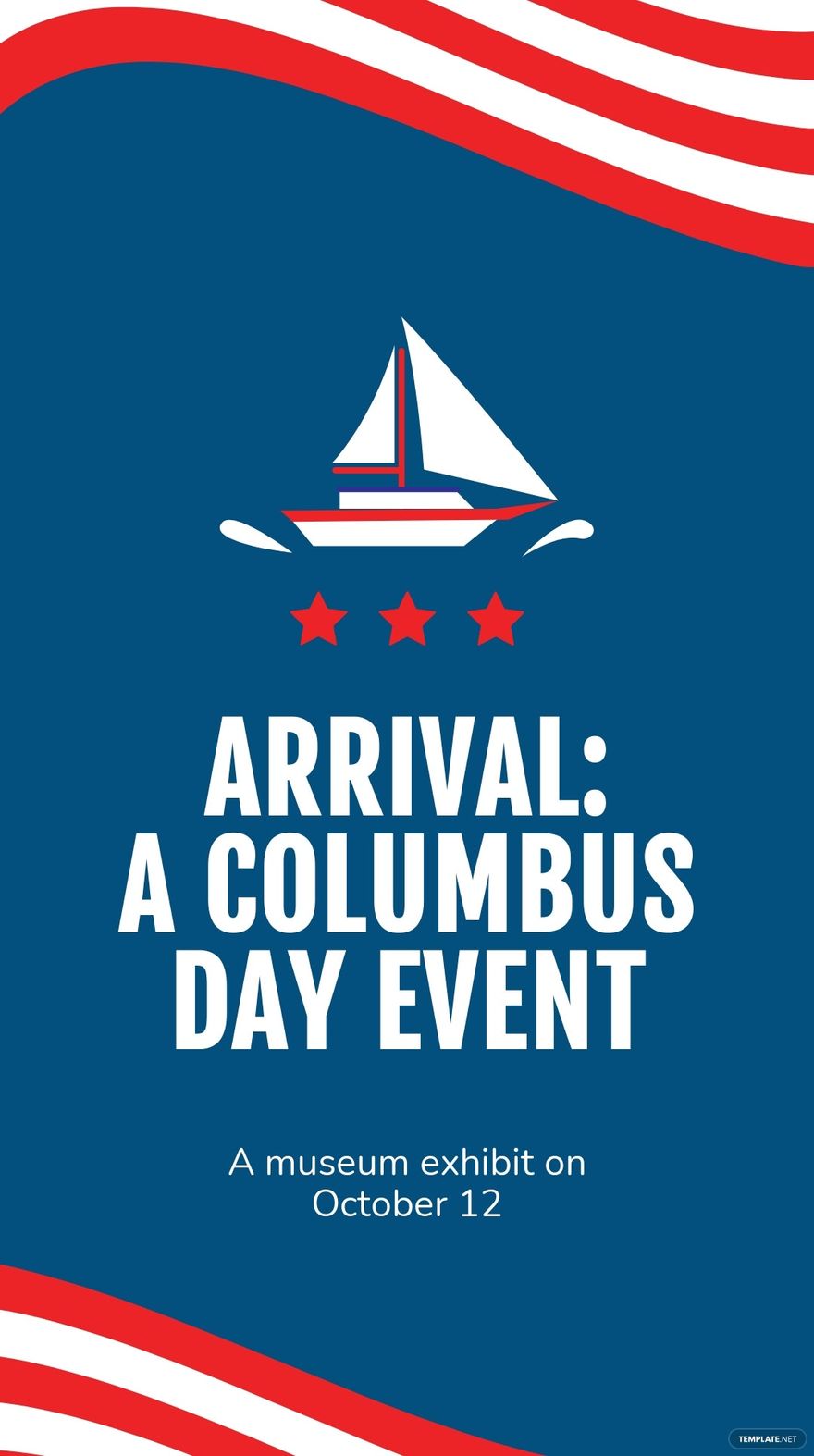 Columbus Day Event Whatsapp Post Template